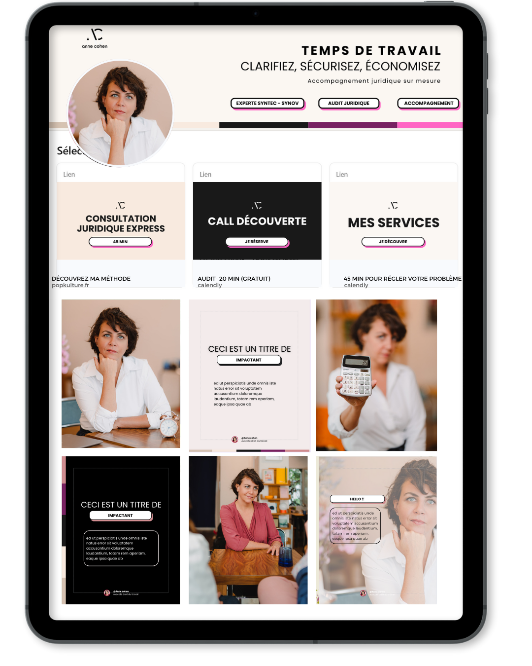 Projet client Branding Express – branding et communication visuelle anne cohen avocate