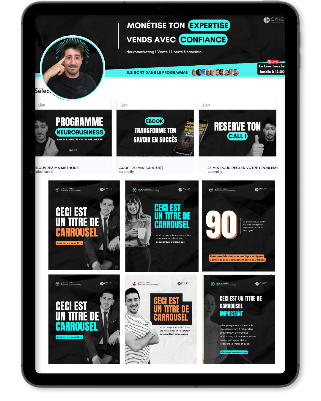 Projet client Branding Express – identité visuelle et contenus LinkedIn tiphaine murat