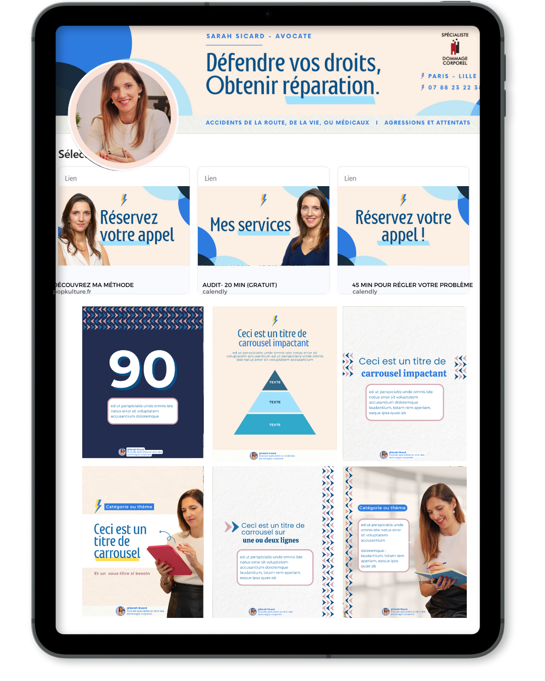 Projet client Branding Express – identité visuelle professionnelle clé en main sarah sicard avocate